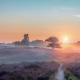 Zonsopkomst Gasterse Duinen met Flare