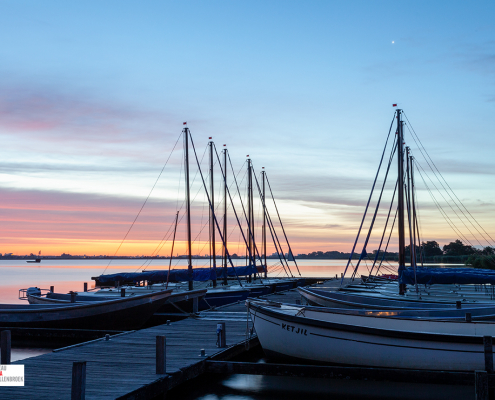Zeilboten op het Leekstermeer