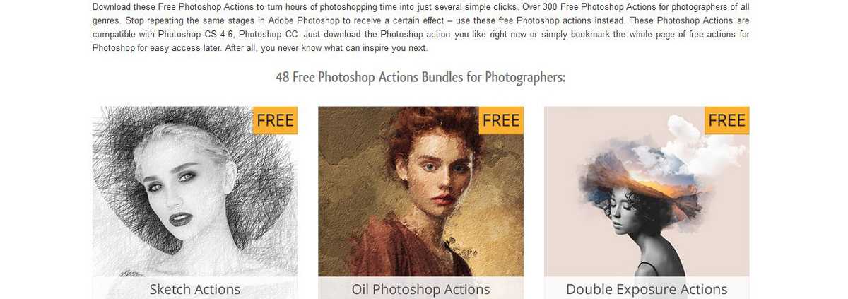 Gratis Photoshop Actions