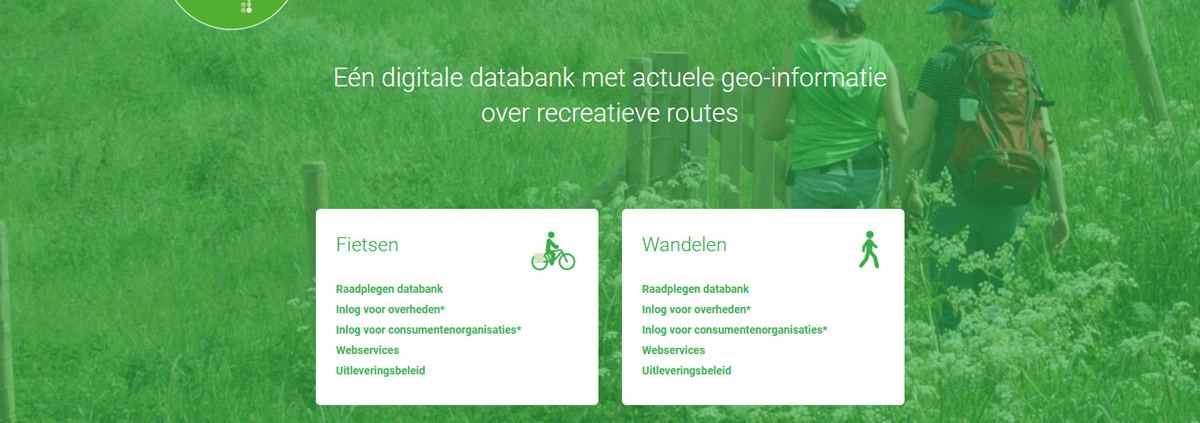 Website fiets- en wandelpaden