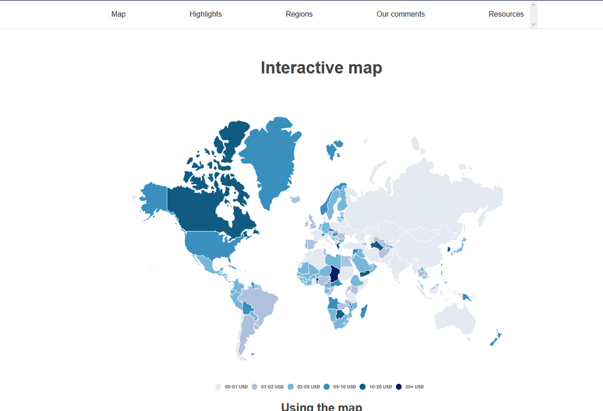 Interactieve kaart data
