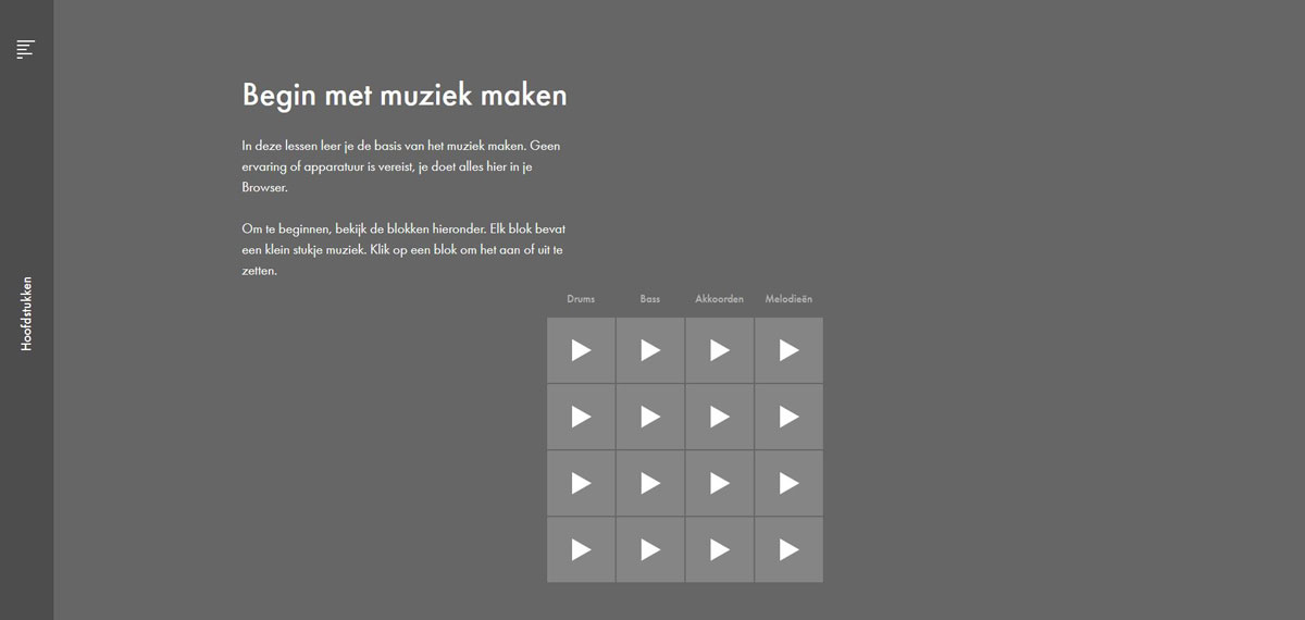 website muzie maken