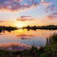 Zonsondergang Schipsloot met voorgrond