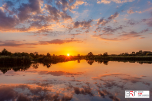 Zonsondergang Schipsloot Roderwolde