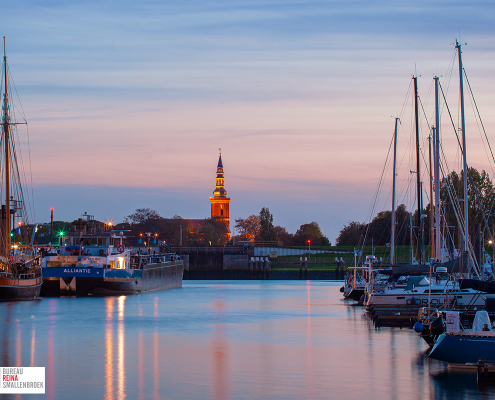 Damsterhaven Delfzijl_Met zicht op Kerk Farmsum