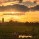 zonsondergang Nienoordschepolder kerk