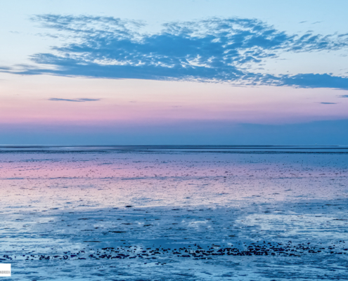 Pastel reflectie op het wad