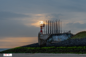 Zonsondergang op het windorgel van Vlissingen