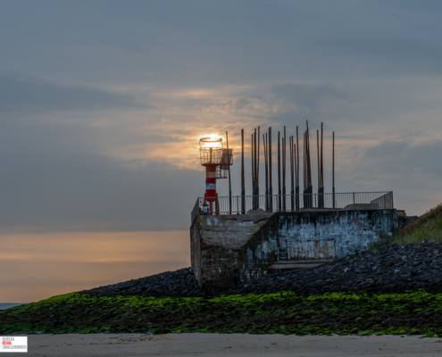 Zonsondergang op het windorgel van Vlissingen