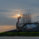 Zonsondergang op het windorgel van Vlissingen