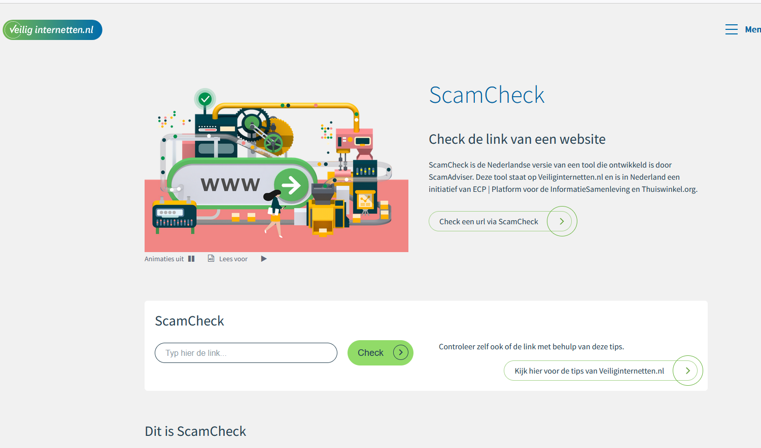 ScamCheck website