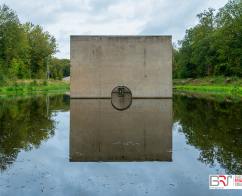 Doorkijkje proefopstelling Deltawerken Waterloopbos