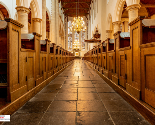 Interieur Oude Kerk Delft