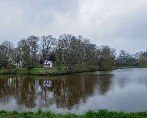 panorama stadsgezicht Zwolle in kleur