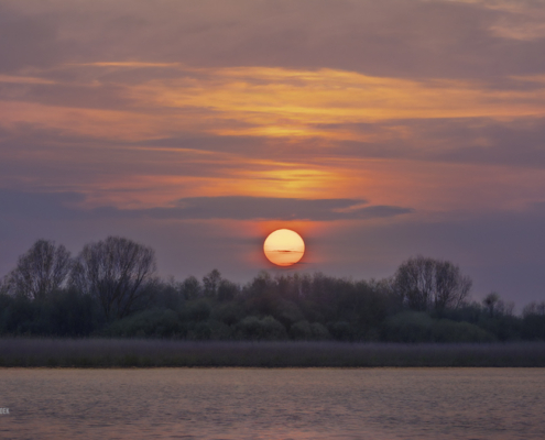 zonsondergang Lauwersmeergebied