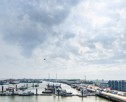 Haven Lauwersoog vanaf Werelderfgoedcentrum