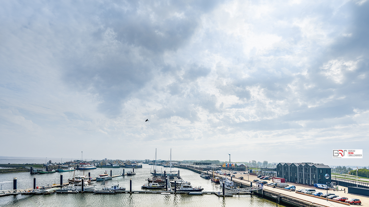 Haven Lauwersoog vanaf Werelderfgoedcentrum