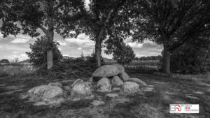 Hunnebed D2 Westervelde in zwart-wit