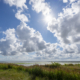 Waddenzee met sunburst en flare