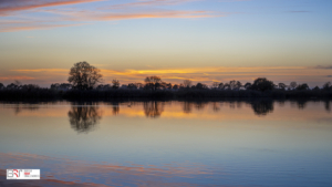 zonsondergang Wildervank met Fuut