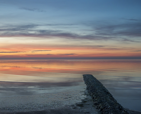 De vloed komt op bij Harlingen