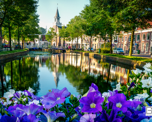 Weesp vanaf de Slijkstraatbrug
