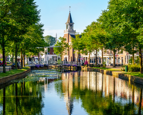 portretstand Weesp vanaf Slijkstraatbrug